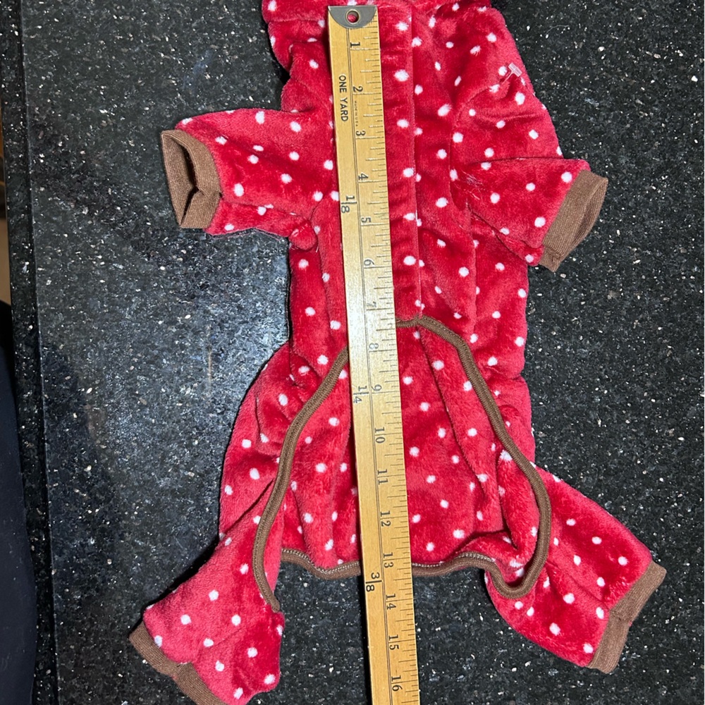Host Pick🎉Luv Gear Red Reindeer Dog Pajamas Sweater Costume w/ Antlers Small M - Picture 7 of 12